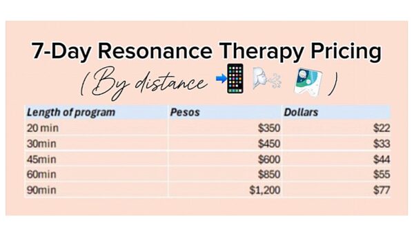 7-Day Resonance Therapy Pricing By Distance - Image 2